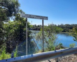 Phil headed south to Minnamurra River, then north to meet up with John on Windang bridge.